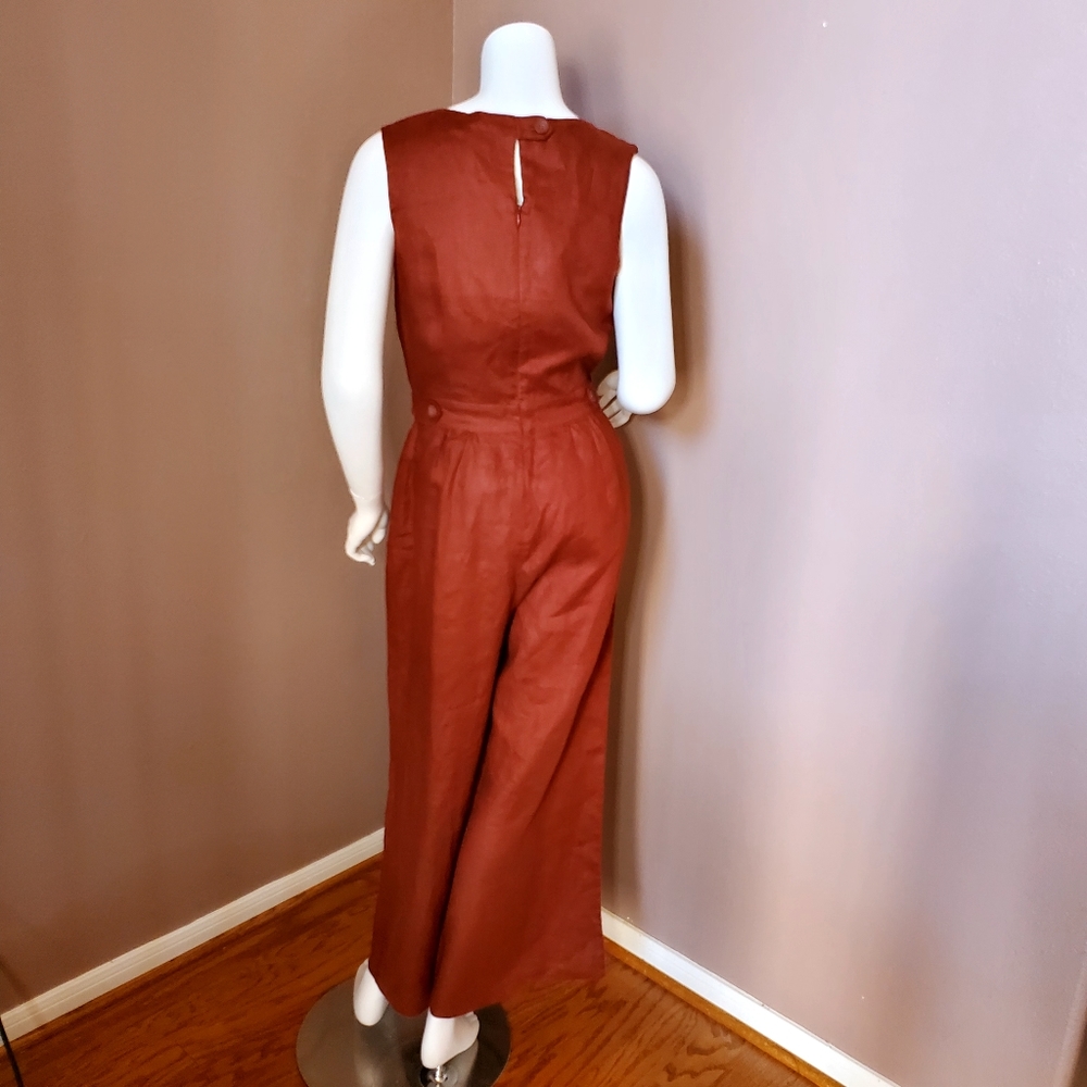 NWT ELK Hersom rust red French linen jumpsuit AU 6, US 2 - Picture 4 of 7